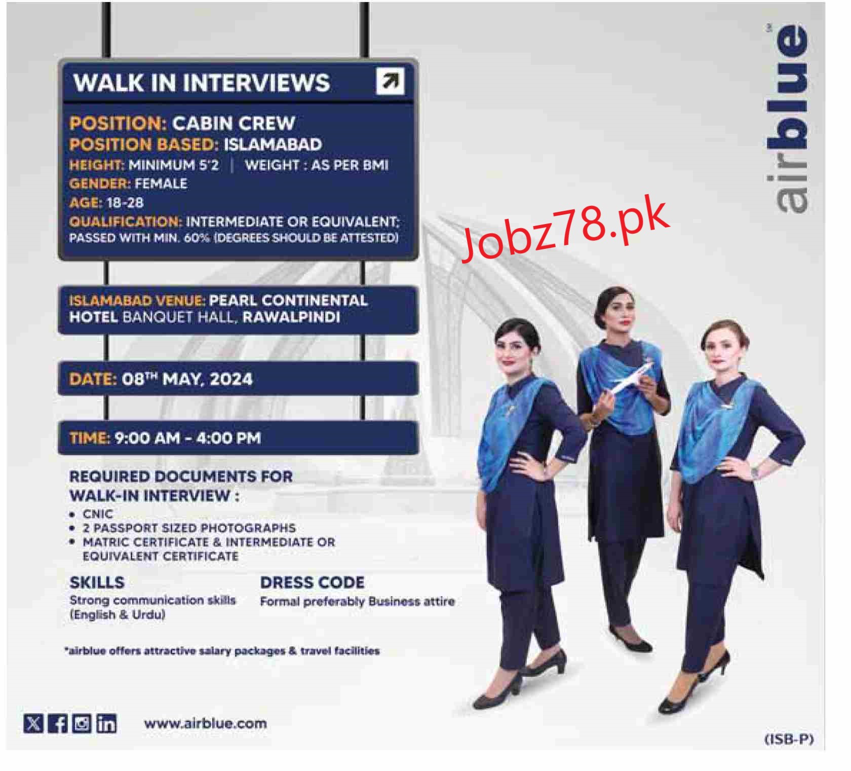 AirBlue Jobs In Islamabad May 2024