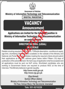 Ministry of Information Technology And Telecommunication Jobs 2024