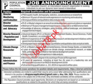 Population Council Jobs In Islamabad May 2024